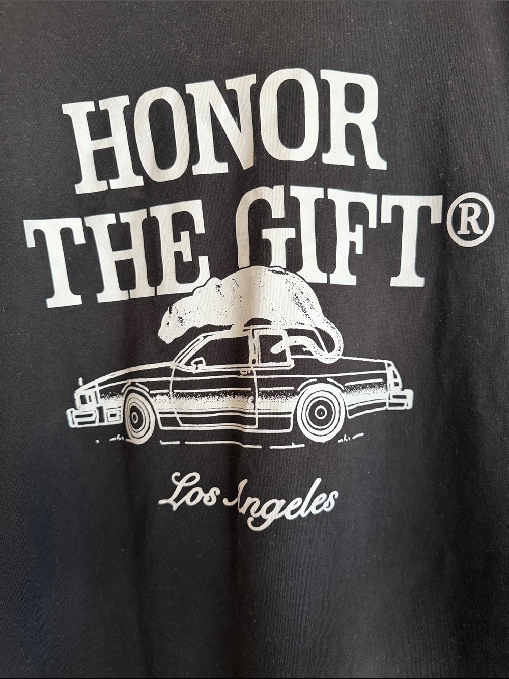 Men 3XL Honor The Gift Los Angeles Black Graphic Tee